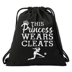 Cool Soccer For Women Princess Wears Cleats Football Drawstring Bag