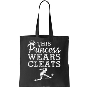 Cool Soccer For Women Princess Wears Cleats Football Tote Bag