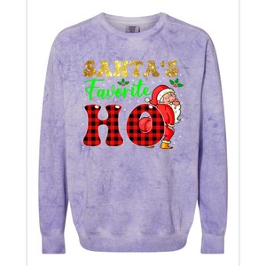 Christmas Santa's Favorite Ho Xmas Pajama Funny Naughty Meaningful Gift Colorblast Crewneck Sweatshirt