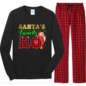 Christmas Santa's Favorite Ho Xmas Pajama Funny Naughty Meaningful Gift Long Sleeve Pajama Set