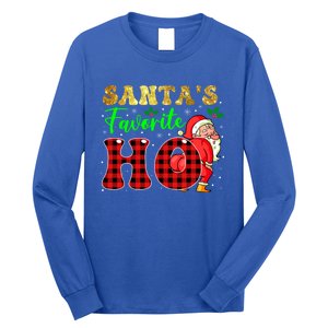 Christmas Santa's Favorite Ho Xmas Pajama Funny Naughty Meaningful Gift Long Sleeve Shirt