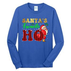 Christmas Santa's Favorite Ho Xmas Pajama Funny Naughty Meaningful Gift Tall Long Sleeve T-Shirt