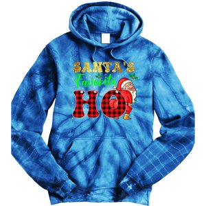 Christmas Santa's Favorite Ho Xmas Pajama Funny Naughty Meaningful Gift Tie Dye Hoodie