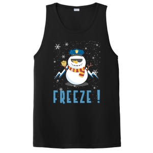 Cop Snowman Freeze Police Navidad Policeman Gift For Xmas PosiCharge Competitor Tank