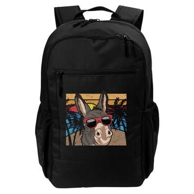 Cool Sunglasses Farm Animal Tropical Retro Donkey Gift Backpack