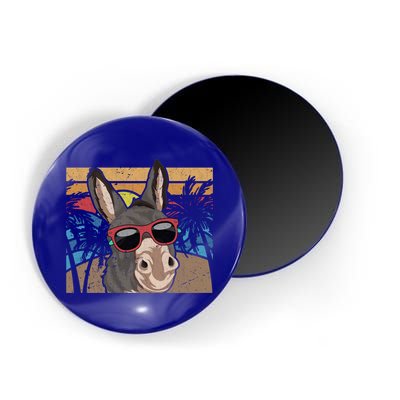 Cool Sunglasses Farm Animal Tropical Retro Donkey Gift Magnet