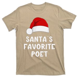 Christmas SantaS Favorite Poet Funny Xmas Pajama T-Shirt