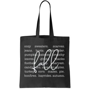 Cozy Season Fall Autumn Thanksgiving Tis The Season Tote Bag