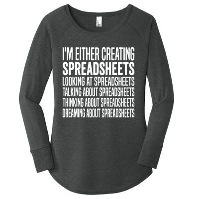 Creating Spreadsheet For That Office Worker Women's Perfect Tri Tunic Long Sleeve Shirt