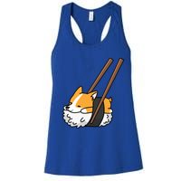 Corgi Sushi Funny Dog Gift Women's Racerback Tank