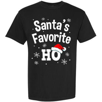 Christmas Santas Favorite Ho Adult Naughty Pajama Garment-Dyed Heavyweight T-Shirt