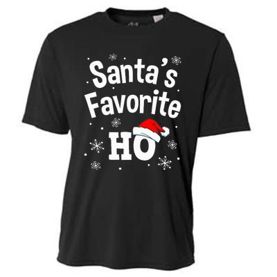 Christmas Santas Favorite Ho Adult Naughty Pajama Cooling Performance Crew T-Shirt