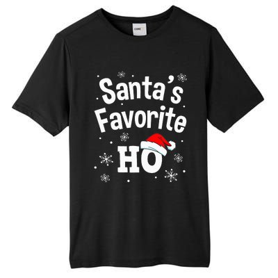 Christmas Santas Favorite Ho Adult Naughty Pajama Tall Fusion ChromaSoft Performance T-Shirt