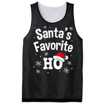 Christmas Santas Favorite Ho Adult Naughty Pajama Mesh Reversible Basketball Jersey Tank