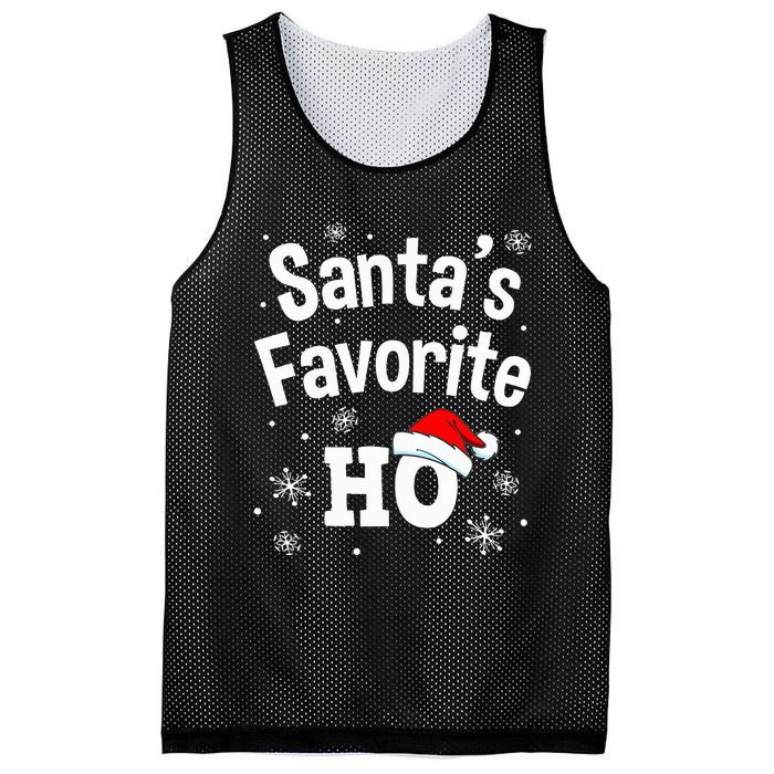 Christmas Santas Favorite Ho Adult Naughty Pajama Mesh Reversible Basketball Jersey Tank