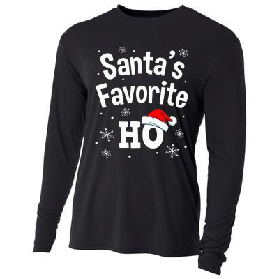 Christmas Santas Favorite Ho Adult Naughty Pajama Cooling Performance Long Sleeve Crew