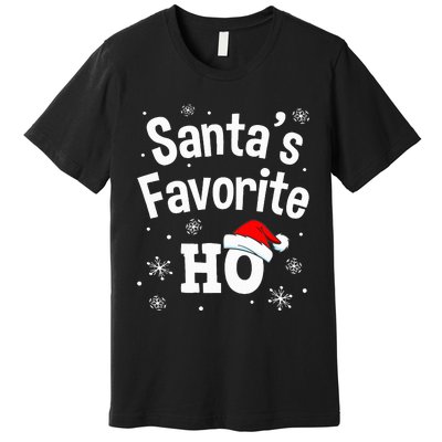 Christmas Santas Favorite Ho Adult Naughty Pajama Premium T-Shirt