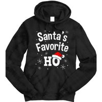 Christmas Santas Favorite Ho Adult Naughty Pajama Tie Dye Hoodie