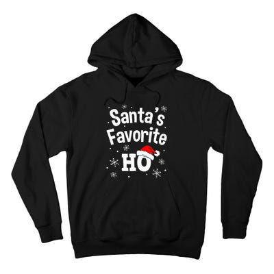 Christmas Santas Favorite Ho Adult Naughty Pajama Tall Hoodie