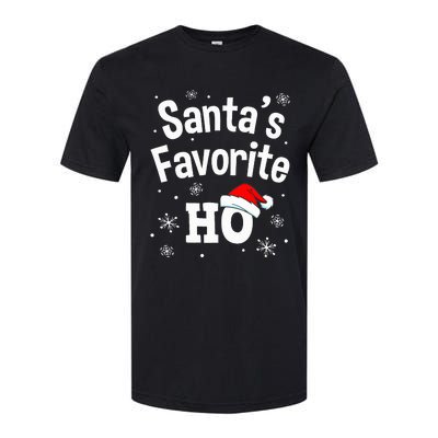 Christmas Santas Favorite Ho Adult Naughty Pajama Softstyle CVC T-Shirt