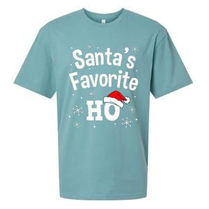 Christmas Santas Favorite Ho Adult Naughty Pajama Sueded Cloud Jersey T-Shirt