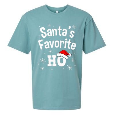 Christmas Santas Favorite Ho Adult Naughty Pajama Sueded Cloud Jersey T-Shirt