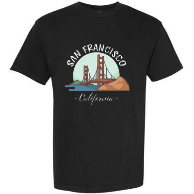 California San Francisco Gift Golden Gate Bridge Souvenir Garment-Dyed Heavyweight T-Shirt