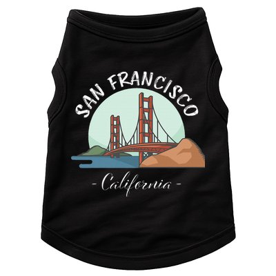 California San Francisco Gift Golden Gate Bridge Souvenir Doggie Tank