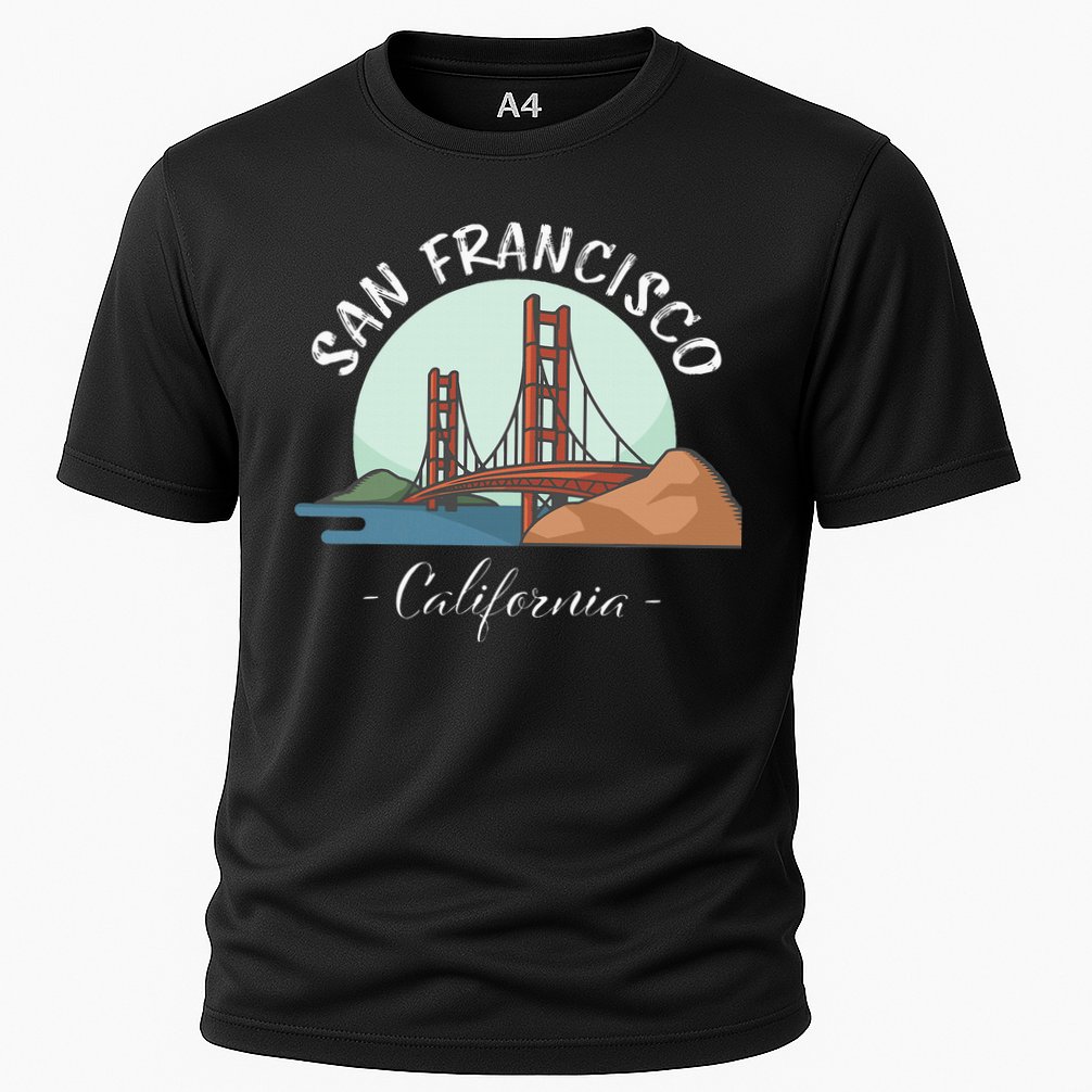 California San Francisco Gift Golden Gate Bridge Souvenir Performance Shirt