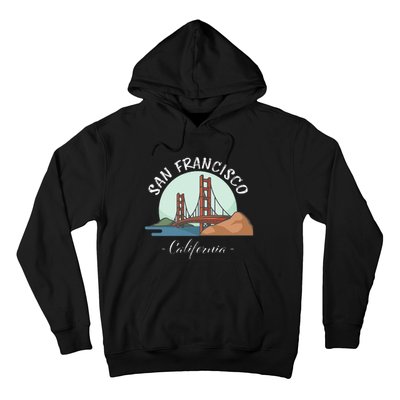 California San Francisco Gift Golden Gate Bridge Souvenir Hoodie