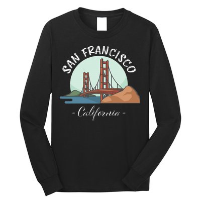 California San Francisco Gift Golden Gate Bridge Souvenir Long Sleeve Shirt