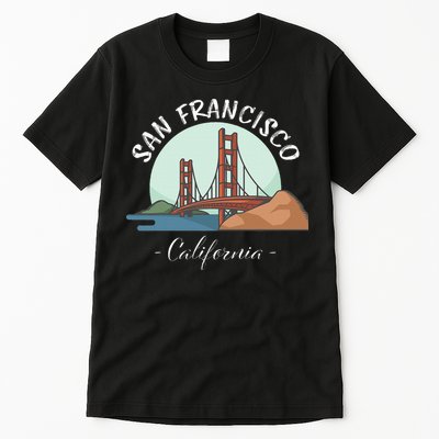California San Francisco Gift Golden Gate Bridge Souvenir Tall T-Shirt