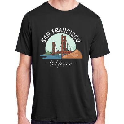 California San Francisco Gift Golden Gate Bridge Souvenir Adult ChromaSoft Performance T-Shirt