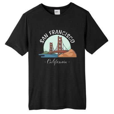 California San Francisco Gift Golden Gate Bridge Souvenir Tall Fusion ChromaSoft Performance T-Shirt