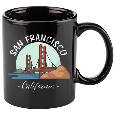 California San Francisco Gift Golden Gate Bridge Souvenir 11oz C Handle Ceramic Mug