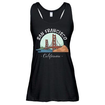 California San Francisco Gift Golden Gate Bridge Souvenir Ladies Essential Flowy Tank