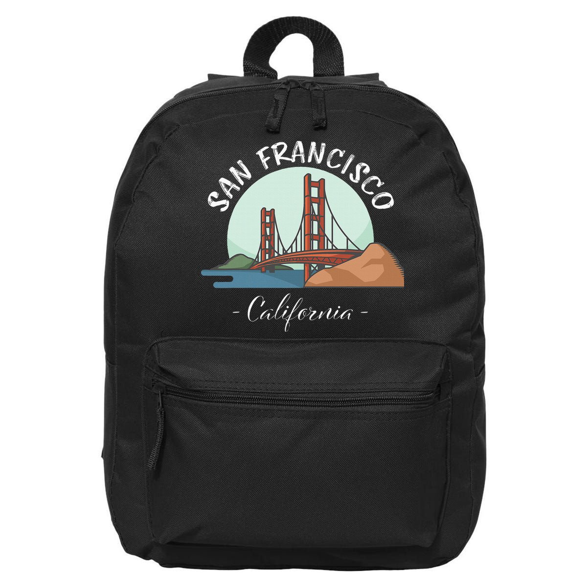 California San Francisco Gift Golden Gate Bridge Souvenir 16 in Basic Backpack