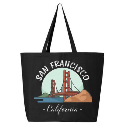 California San Francisco Gift Golden Gate Bridge Souvenir 25L Jumbo Tote