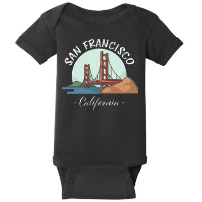 California San Francisco Gift Golden Gate Bridge Souvenir Baby Bodysuit