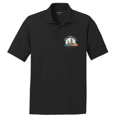 California San Francisco Gift Golden Gate Bridge Souvenir PosiCharge RacerMesh Polo