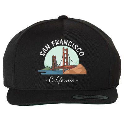 California San Francisco Gift Golden Gate Bridge Souvenir Wool Snapback Cap