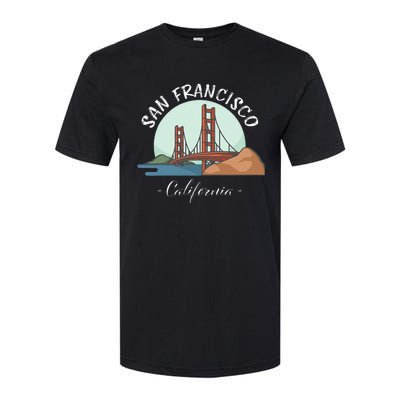 California San Francisco Gift Golden Gate Bridge Souvenir Softstyle CVC T-Shirt