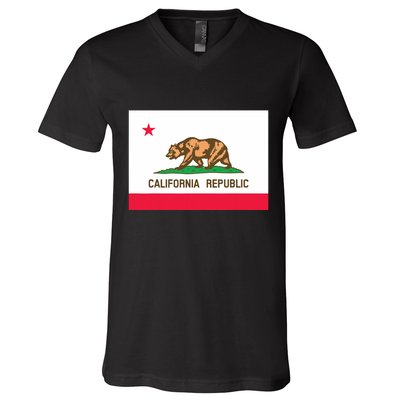 California State Flag T V-Neck T-Shirt