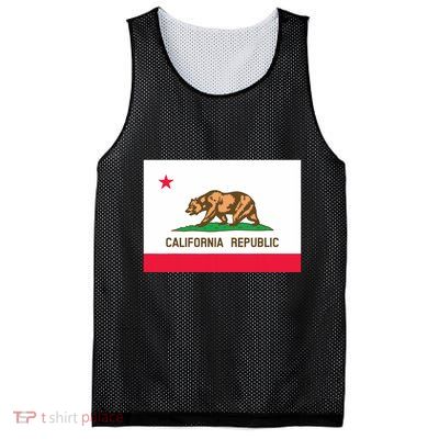 California State Flag T Mesh Reversible Basketball Jersey Tank