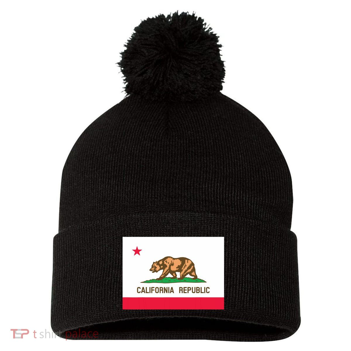 California State Flag T Pom Pom 12in Knit Beanie