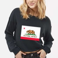 California State Flag T Cropped Pullover Crew