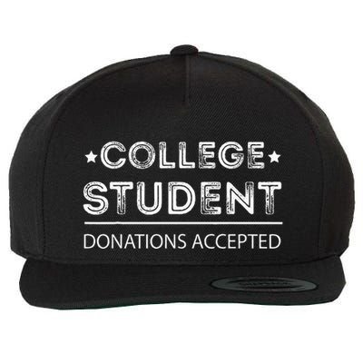 College Student Funny Studying Student Wool Snapback Cap