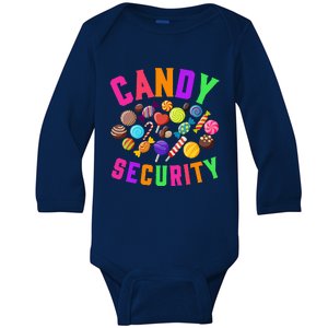 Candy Security Funny Halloween Costume Party Baby Long Sleeve Bodysuit