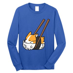 Corgi Sushi Funny Dog Gift Long Sleeve Shirt