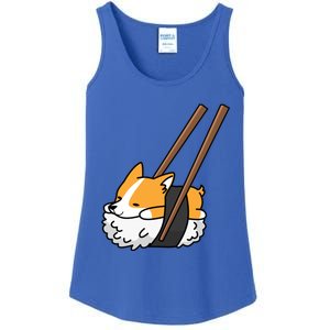 Corgi Sushi Funny Dog Gift Ladies Essential Tank